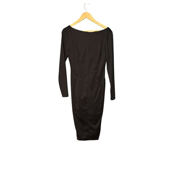NWOT Popilush Shapewear Long Sleeve Boat Neck Sculpting Midi Dress, $125 Retail - Picture 9 of 9
